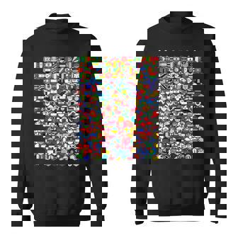 六角形の世界旗、国旗tシャツ スウェットシャツ - Kawaiitshirt