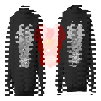 内臓 面白い 人体 解剖学 微笑 スウェットシャツ - Kawaiitshirt