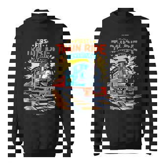 初電車 乗る 鉄道 アドベンチャー 風景 旅行 メモリーギア スウェットシャツ - Kawaiitshirt