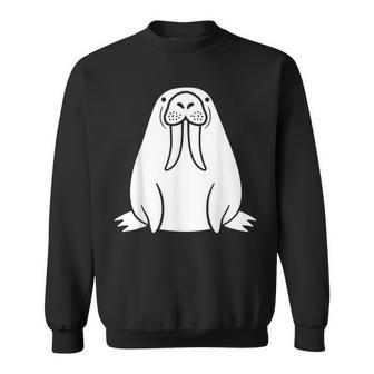 動物 かわいい ミニマリスト セイウチ シンプルなセイウチ スウェットシャツ - Kawaiitshirt