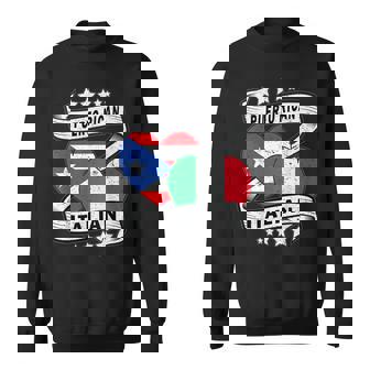 半分イタリア半分プエルトリコの国旗 ハート イタリア プエルトリコ スウェットシャツ - Kawaiitshirt