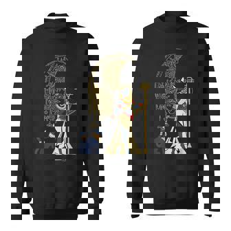 古代の典型的な猫の女神バステット エジプト 三日月 月 月 スウェットシャツ - Kawaiitshirt