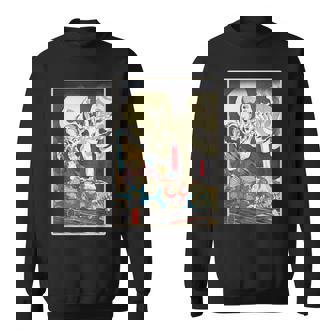 善知鳥安方忠義伝 歌川国芳 国芳スケルトンスペクター日本の浮世絵アートプリント スウェットシャツ - Kawaiitshirt