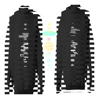 地球平面説太陽系 スウェットシャツ - Kawaiitshirt