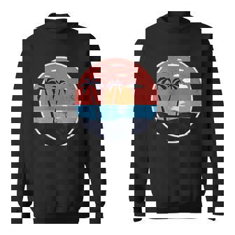 夏のビーチパームグラフィックポケットパッチバッジアイコンミニマリスト。 スウェットシャツ - Kawaiitshirt