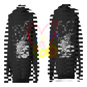 夏の花のデザイン、ひまわり、ラベンダー、アジサイ スウェットシャツ - Kawaiitshirt