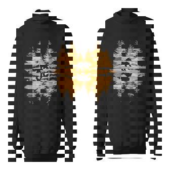 夕暮れのクマと森 自然愛好家 スウェットシャツ - Kawaiitshirt