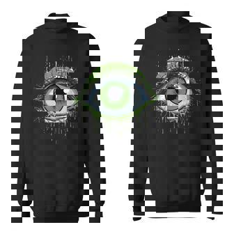 大きな緑の目玉 スウェットシャツ - Kawaiitshirt