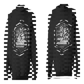 大工のギルドサイン 胸に伝統的な六角形 スウェットシャツ - Kawaiitshirt