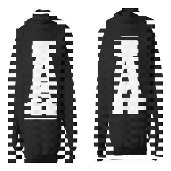 大文字 A アルファベットモノグラム イニシャル スウェットシャツ - Kawaiitshirt
