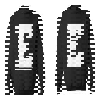 大文字 E アルファベット モノグラム イニシャル スウェットシャツ - Kawaiitshirt