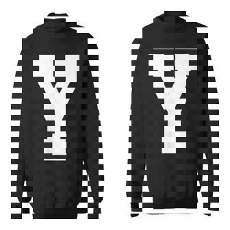 大文字 Y アルファベット モノグラム イニシャル スウェットシャツ - Kawaiitshirt