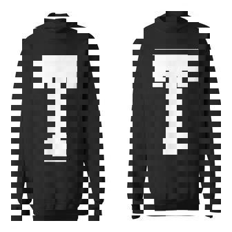 大文字tアルファベットモノグラムイニシャル スウェットシャツ - Kawaiitshirt