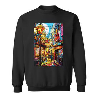 大阪シティポップ ステンドグラス 和美 スウェットシャツ - Kawaiitshirt