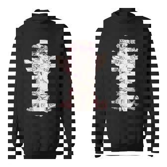 天使の羽を持つ膝の上の美的天使を祈る スウェットシャツ - Kawaiitshirt