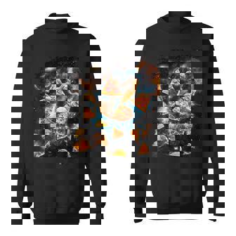 宇宙でピザタコスを食べるギャラクシーナマケモノ スウェットシャツ - Kawaiitshirt