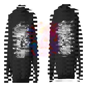 宇宙ピザ猫-レインボーレーザー、タコス、ブリトー スウェットシャツ - Kawaiitshirt