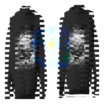 宇宙地球動物グループシーン スウェットシャツ - Kawaiitshirt