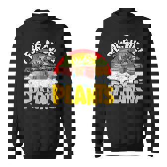 平和 愛&植物 レトロ レインボー 多肉植物 植物庭師 スウェットシャツ - Kawaiitshirt