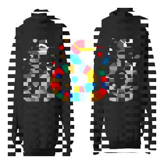 幾何学的 ミニマリズム イラスト ガーター 蛇 爬虫類 スウェットシャツ - Kawaiitshirt