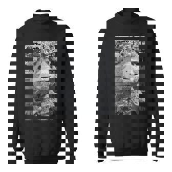 快獣ブースカシリーズ リアルスチール モノクロ スウェットシャツ - Kawaiitshirt