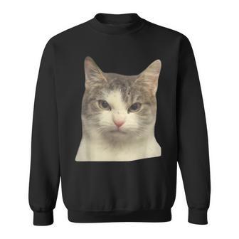 怒っている猫 リアル ミーム ウイルス インターネット スウェットシャツ - Kawaiitshirt