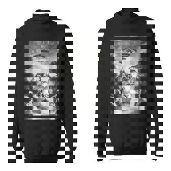 怖い猫 エイリアン Ufo 宇宙愛好家 面白い スウェットシャツ - Kawaiitshirt