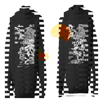 恐竜 T-Rex スケルトン 古代 科医 恐竜 怖い ハロウィン スウェットシャツ - Kawaiitshirt