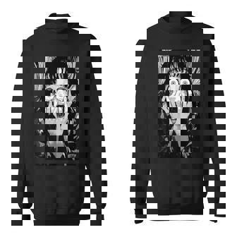 悲鳴 漫画 少女 怖い 目 ホラー ハロウィン 恐ろしい スウェットシャツ - Kawaiitshirt