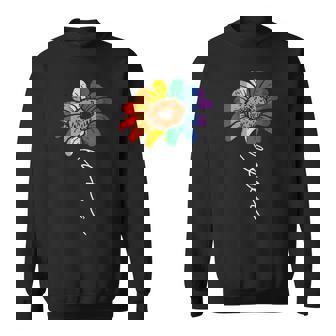 愛のヒマワリ 花柄 Lgbtq レインボーフラッグ ゲイプライド アライ スウェットシャツ - Kawaiitshirt