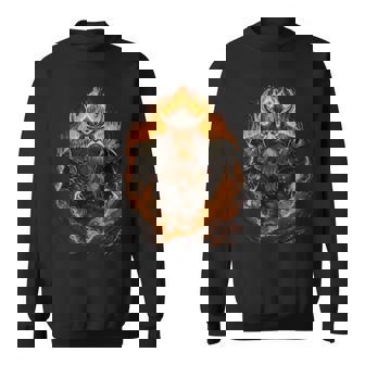 戦いの最中の獰猛なヴァイキング戦士 スウェットシャツ - Kawaiitshirt