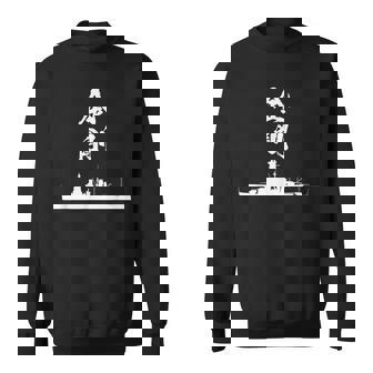戦艦【金剛】軍艦 シルエット 日本 大日本帝国 海軍 帝国海軍 船 面白い ネタ 文字入り おもしろ ウケ狙い スウェットシャツ - Kawaiitshirt