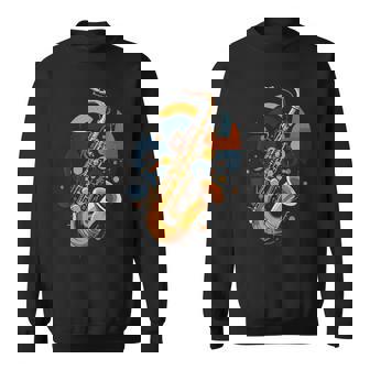 抽象音楽家 ジャズ サックス プレーヤー カラフル スウェットシャツ - Kawaiitshirt