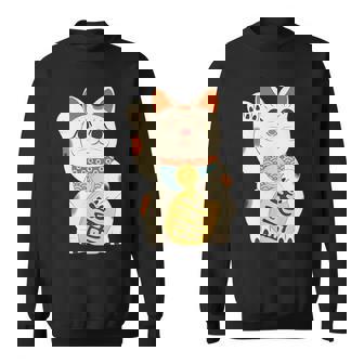 招き猫 日本の招き猫まねき猫日本の幸運猫 スウェットシャツ - Kawaiitshirt