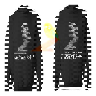 指の上のセキセイインコ 楽しいインコ セキセイインコ 鳥好きのギフト スウェットシャツ - Kawaiitshirt