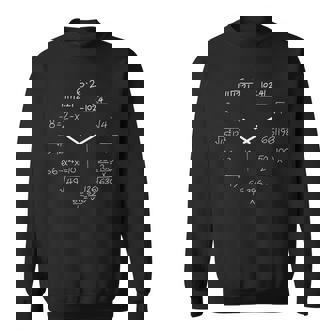 数学方程式 時計 デザイン 楽しい 数学 恋人 ギフト スウェットシャツ - Kawaiitshirt