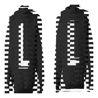 文字l アルファベットモノグラム イニシャル スウェットシャツ - Kawaiitshirt