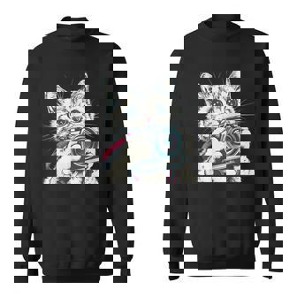 旅行や写真を撮るのに最適なカメラ猫。 スウェットシャツ - Kawaiitshirt