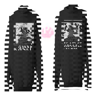 日本 カワサキ 富士山 旗 スウェットシャツ - Kawaiitshirt