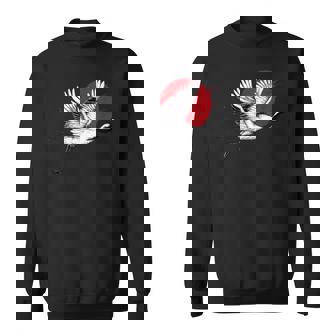 日本のアートフライングクレーンバード スウェットシャツ - Kawaiitshirt