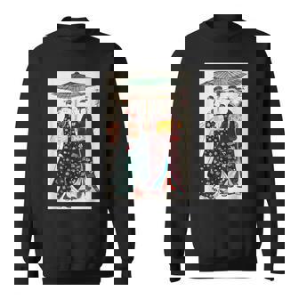 日本の伝統芸者 絵画 アート 水彩 お土産 スウェットシャツ - Kawaiitshirt