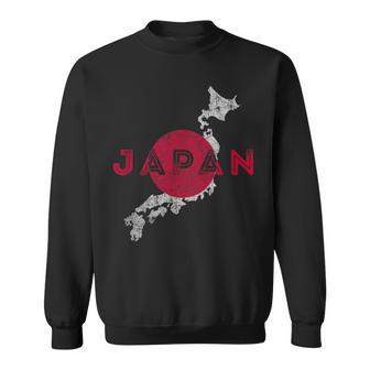 日本の地図と旗 日本のお土産 スウェットシャツ - Kawaiitshirt