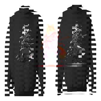 日本の柴犬浮世絵 アニメ 刀 おもしろい 日本の芸術 スウェットシャツ - Kawaiitshirt
