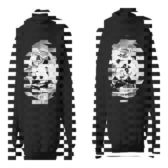 日本の温泉 パンダ 面白い 水墨画 温泉旅行 入浴 銭湯 お風呂 バスタイム 動物 和風 スウェットシャツ - Kawaiitshirt