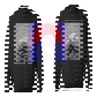 日本の相撲力士は、日本のマワシで 富士山の美学 スウェットシャツ - Kawaiitshirt