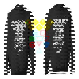 日本の道路標識、日本の交通警告シンボルグラフィック。 スウェットシャツ - Kawaiitshirt