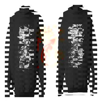 日本の鯉 魚 蓮の花 ヴィンテージ アート 日本 スウェットシャツ - Kawaiitshirt