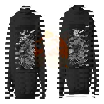 日本アート 猫 忍者 浮世絵 アニメ風 サムライキャット スウェットシャツ - Kawaiitshirt