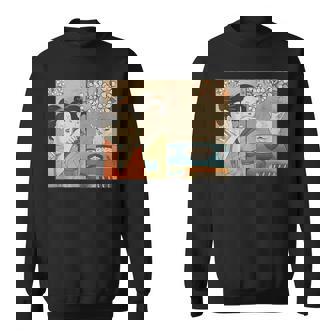 日本美術 桜猫と寿司 スウェットシャツ - Kawaiitshirt