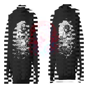 日本美術 浮世絵 アニメ 芸者 桜 富士山 スウェットシャツ - Kawaiitshirt